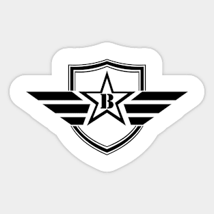 Military Army Monogram Initial Letter D Sticker